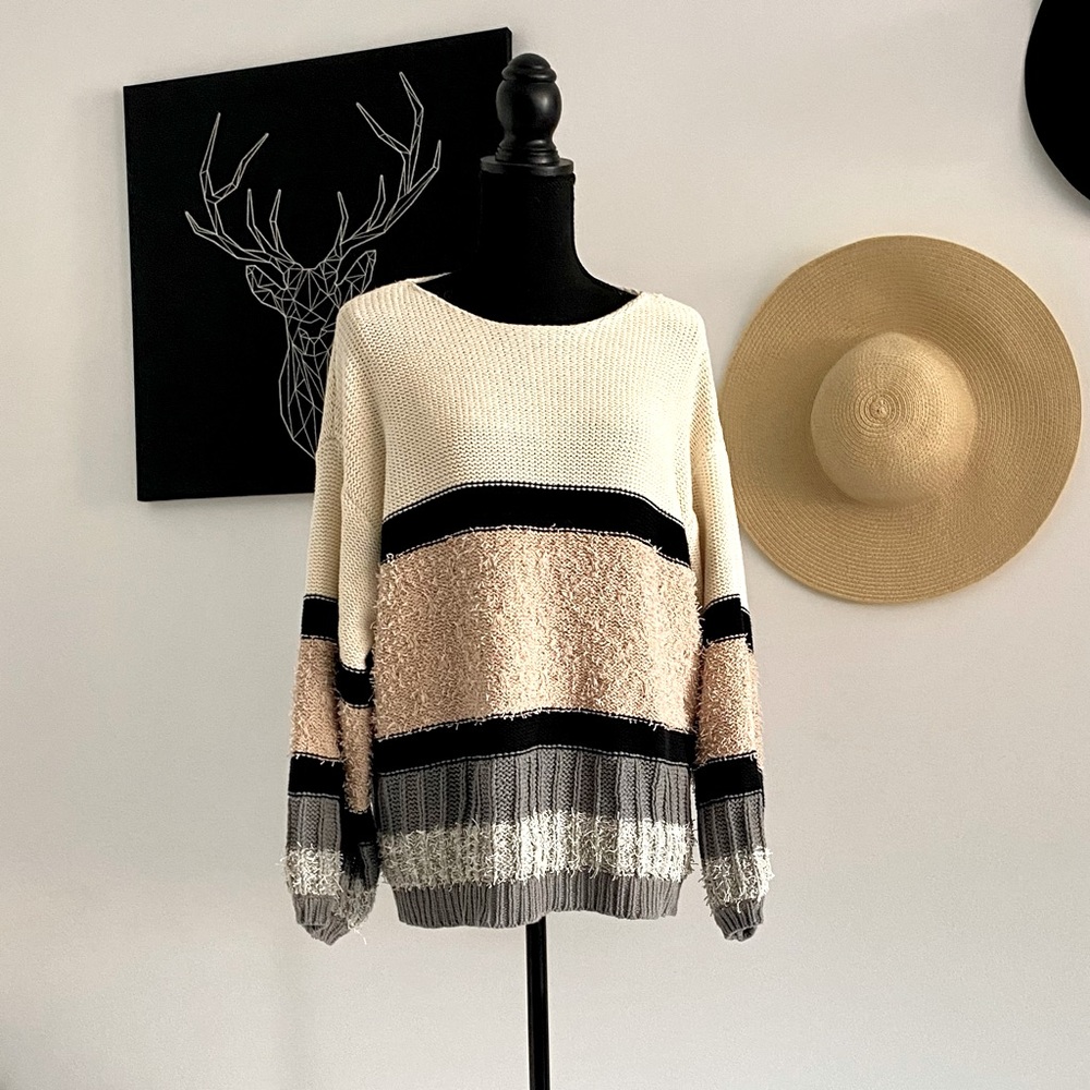 NWOT Striped Knitted Sweater